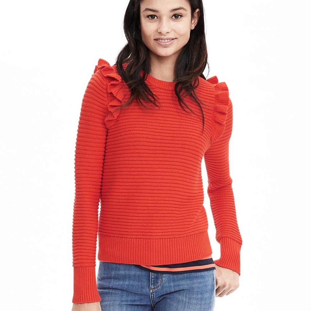 Banana Republic Knit Ruffle Sweater